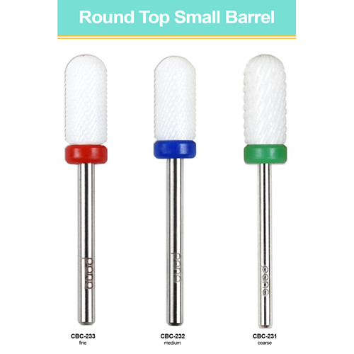 3/32" Round Top Small Barrel White Ceramic Bit (F-M)