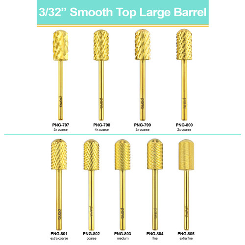 3/32" Smooth Top Large Barrel Gold Carbide Bit (XF - 5XC)