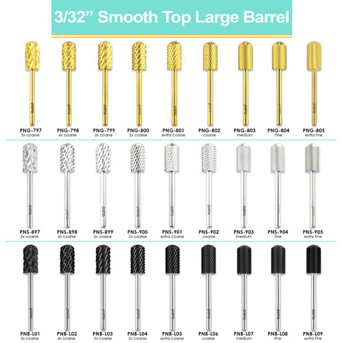 3/32" Smooth Top Large Barrel Gold Carbide Bit (XF - 5XC)