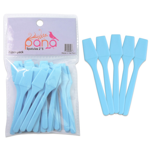 Small Angled Disposable Plastic Spatulas (100ct) - Beauticom, Inc.