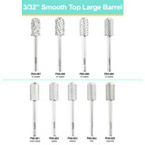 3/32" Smooth Top Large Barrel Silver Carbide Bit (XF - 5XC)