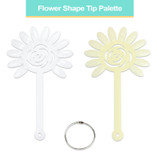 12 Tip Flower Shaped Fan Palette w/ Ring Holder