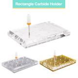 Rectangle 12 Hole Acrylic Nail Drill Bit Holder