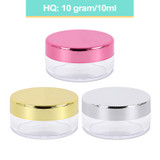 10G/10ML Plastic Clear Cosmetic Sample Jars (High Quality)