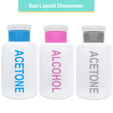 6oz. Labeled Push Down Liquid Dispenser Bottle