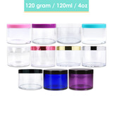 120g/120ml (4 oz) Plastic Cosmetic Sample Jars (High Quality)