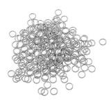 Stainless Steel Open Jump Ring Connector - Silver Tone - 100pcs