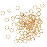 Gold Plated Open Jump Ring Connector - 100pcs