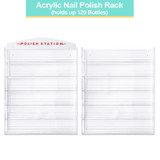 Clear Acrylic Nail Polish Wall-Mounted Rack (Fits up to 120 Bottles)