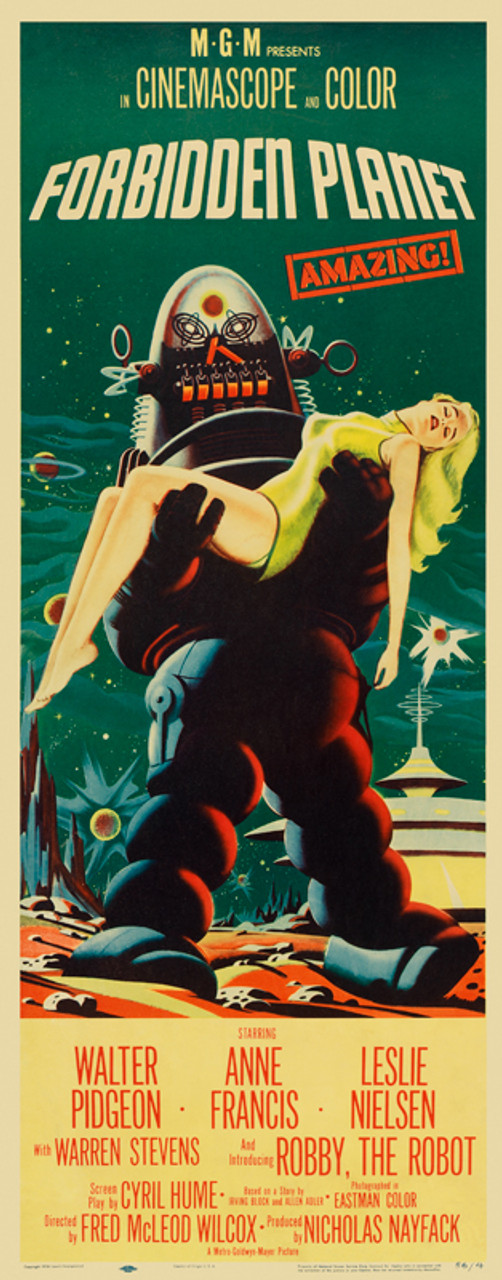 MGM映画「禁断の惑星」 / 1956 / オリジナルポスター / レア/ 美品 Amazon.co.jp: 禁断の惑星 1956 レトロ ヴィンテージ SF映画