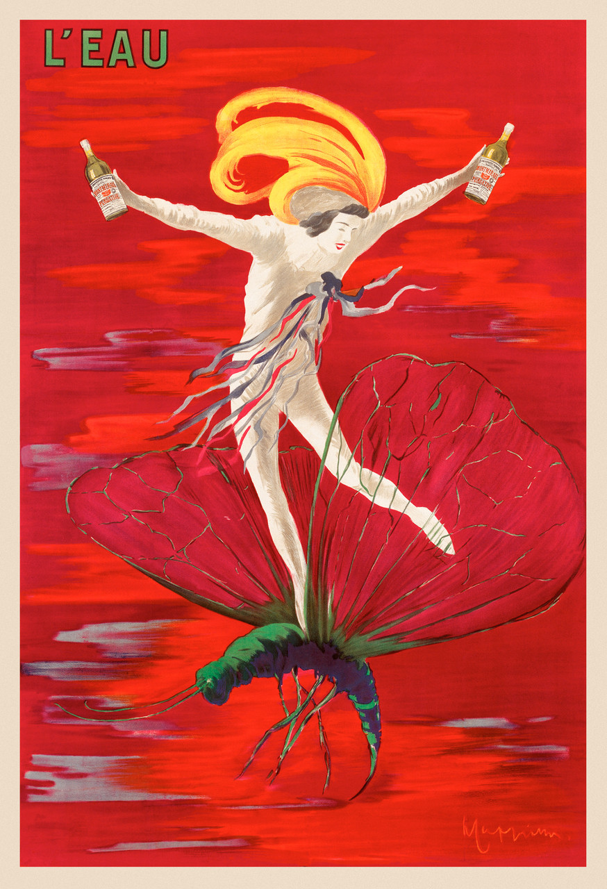 L'Eau de Montmirail Purgative Vintage Poster by Cappiello 1912