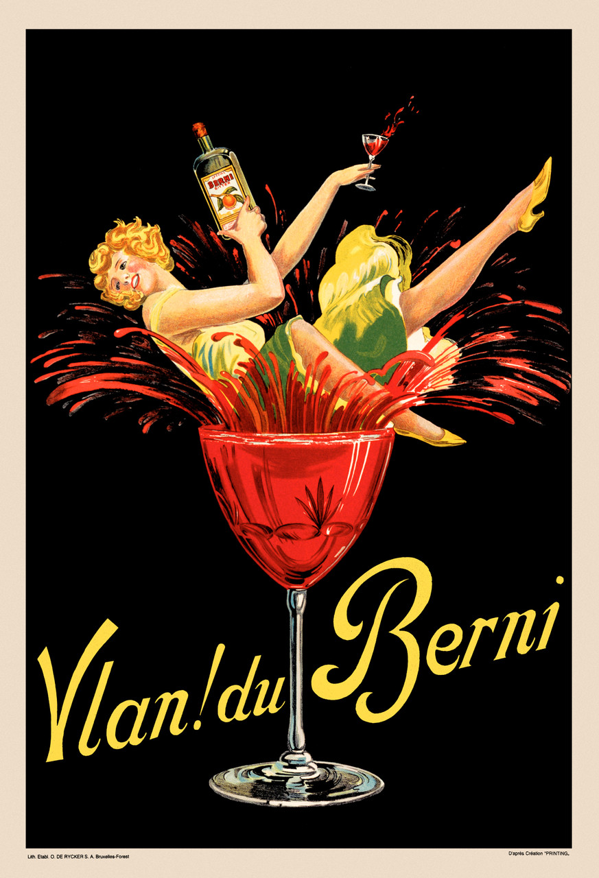 Vlan du Berni Special Bitter Vintage Poster 1920 Belgian Fine Art