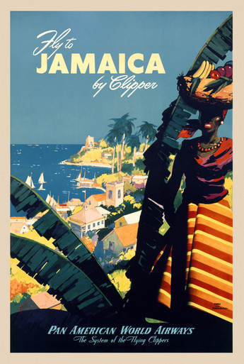 Fly To Jamaica Pan American Airways Vintage Poster by Arenburg