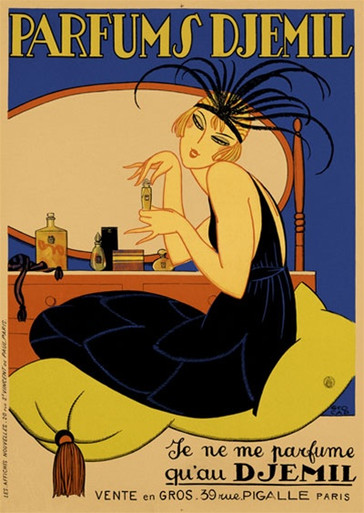 Parfums Djemil Vintage Poster 1925 French Fine Art Print.