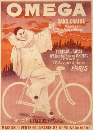 Omega Sans Chaine Vintage Poster 1900 French Fine Art Print.