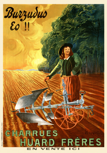 Affiche Vintage CHARRUES HUARD – Poster 40x60cm – Reproduction HQ Papier