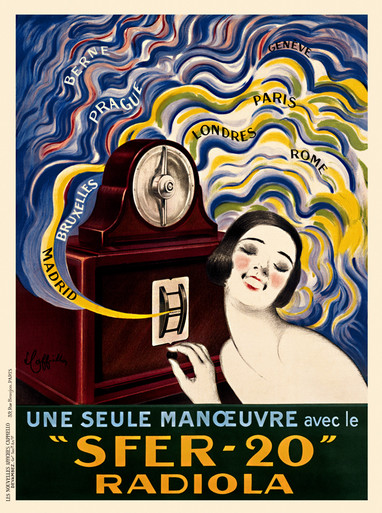 SFER 20 Radiola Vintage Poster by Cappiello 1925 French Fine
