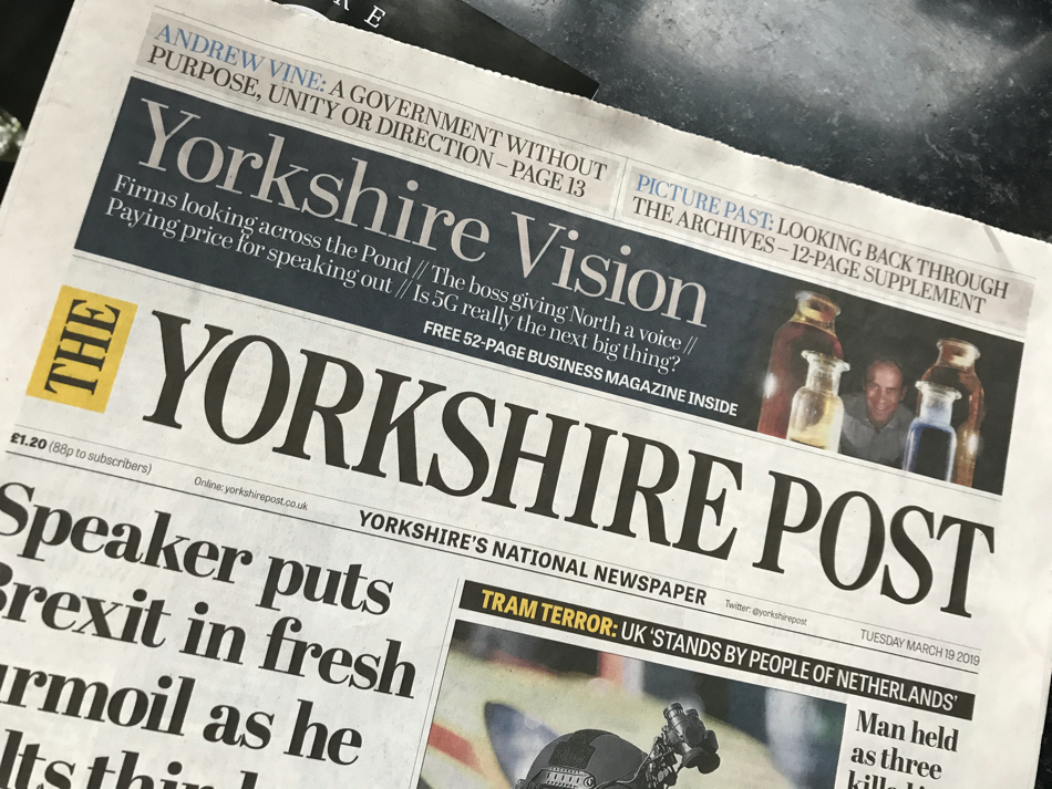 Brouns & Co in the Yorkshire Post business magazine Yorkshire Vision.