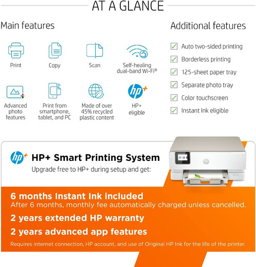 HP ENVY Inspire 7255e Wireless Color All-in-One Printer