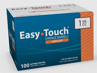 SYRINGE ONLY - 1cc * (Luer-Lock tip) (EasyTouch)