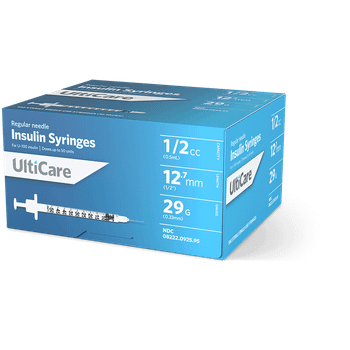 SYRINGE * 0.5cc  INSULIN 29g x 1/2" (100/Bx) Ulticare 092595