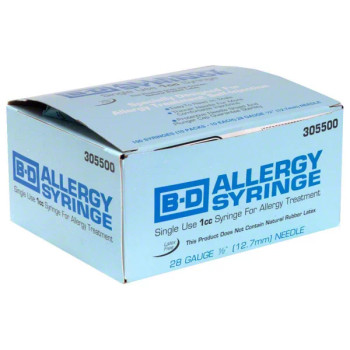 SYRINGE * 1cc ALLERGY 27g x 1/2  B-D (25/TRAY) BD305540