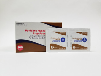 PVP PREP PADS - Iodine  (100/Bx)