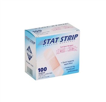 BANDAGE * Stat Strip (Sheer) (1 x 3") (100/Bx)