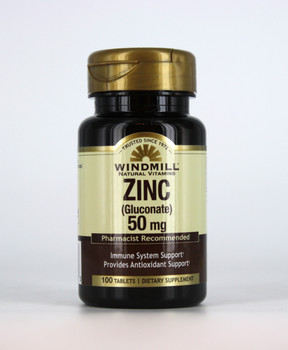 Zinc Gluconate 50 mg.  100 Tablets