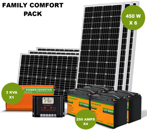 Family Comfort Solar Pack – Reliable 3KW Solar Solution for Medium-Sized Homes- Request For A Quote