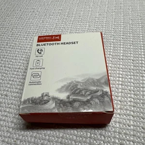 1 box Black great wall bluetooth headset with instructions and charger.