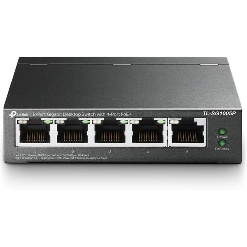 TP-Link TL-SG1005P, 5 Port Gigabit PoE Switch, 4 PoE+ Ports