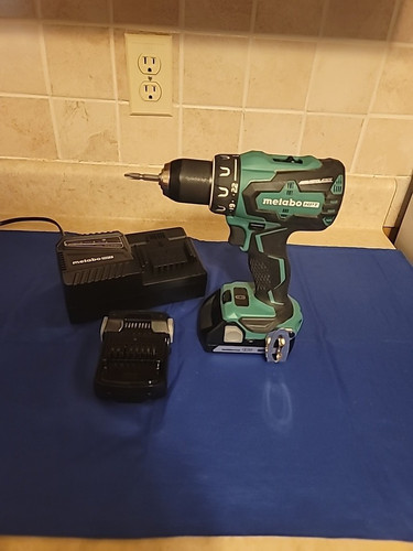 New Out Of Box Metabo 1/2" Brushless Driver Drill With 2 18v Batteries