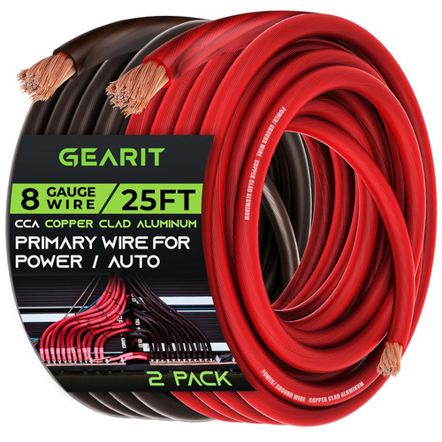 1/0 Gauge Wire (50ft) Copper Clad Aluminum CAA - Solar Inverter Battery Cable