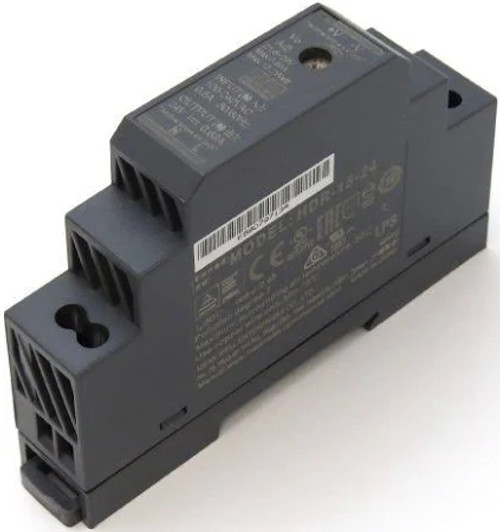Mean Well HDR-15-24 Industrial DIN Rail Power Supply 24V/0.63A Out