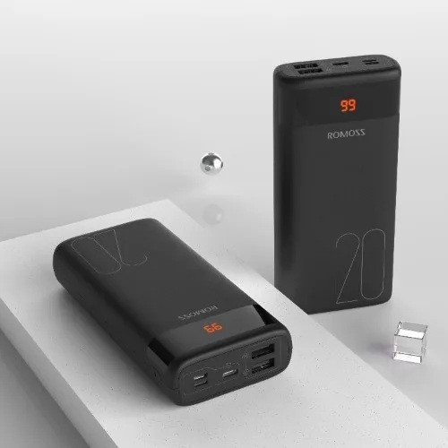 Ares 20 20000mAh Portable Fast-Charging Power Bank – Dual USB Output | Black