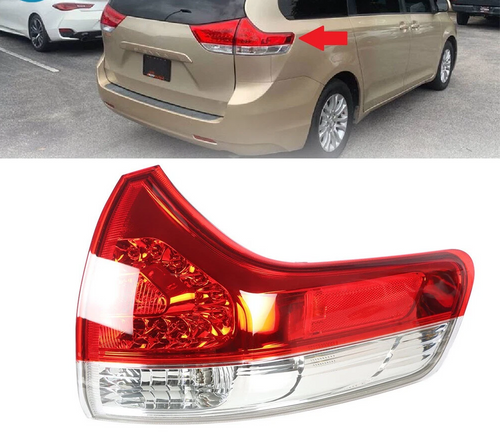 Toyota Sienna 2011–2014 Right Outer Tail Light Brake Lamp – Passenger Side OEM Fit