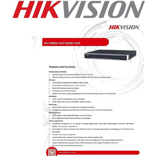 Hikvision 4MP IP 4 x DS-2CD2347G1-LU 2.8mm ColorVu 4 CHANNEL NVR CCTV KIT UK