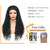 Headband 180% Density Synthetic Glueless Half Wigs - (26 Inch,1B)