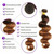 Ombre Brazilian Bundles Human Hair Weft Extensions Body Wave Virgin Hair - Length:18