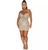 Casual Dress Amazon nightclubs hot rhinestone sexy see through wrapped chest midi dress