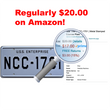 NCC-1701 US Style License Plate