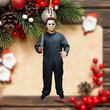 Halloween Shatner Mask Ornament -Green Jumpsuit