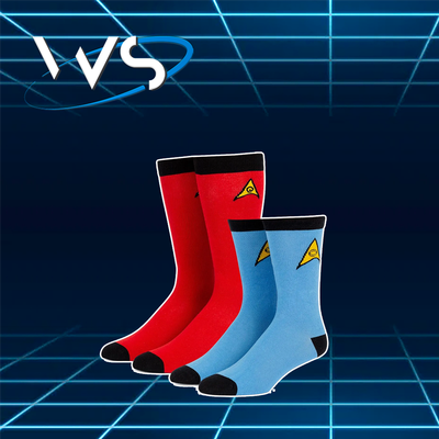 Star Trek: The Original Series Spock Mens & Uhura Womens Sock Set | 2 Pairs
