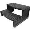 The ProAqua range of hot tub spa steps are a great addition to any hot tub. With a height of 13 inches, they are high enough for even the kids in the family to use with ease.  Made from durable plastic they will last for years to come and with the reversible top tread they will easily fit all hot tub shapes. With Unique design to fit against straight or round sided hot tubs and Colorfast pigmenting and UV stabilization to prevent fading these  steps will last and with Reversible treads for use with round or square spas it is one of the most versatile hot tub spa stair step on the market . Now available at western tub and pool 1-855-248-0777
Dimensions: 29.5"W x 28.4"D x 13.2"H
