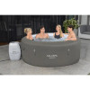 SaluSpa Barbados AirJet Inflatable Hot Tub Spa .bubbling water right in your own backyard. The SaluSpa® Barbados AirJet™ provides a soothing massage experience for up to 4 people, while still being quick and easy to set up. Simply attach the pump and watch as it inflates. Featuring the EnergySense™ insulated cover which holds in heat when not in use, this spa is 40% more energy efficient that comparable sized spas. Soothing Massage System: The AirJet system features 120 jets which release bubbles from the bottom of the spa to create a warm, bubbling hot tub environment. These soothing bubbles will help you relax and unwind right from the comfort of your home. Durable Construction:now available at western tub and pool 1-855-248-0777