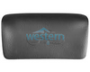 Front view of the Garden Leisure Spa Replacement Headrest Pillow 1859 Black Logo Dynasty - 12763. Western tub and pool 1-855-248-0777.