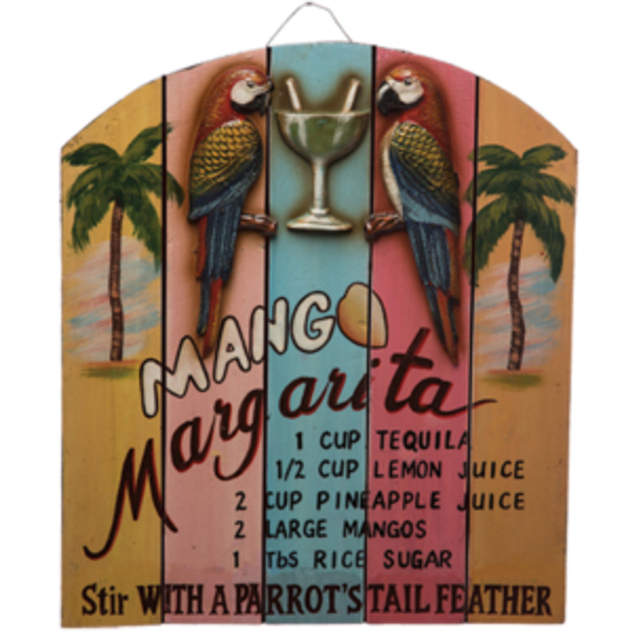 Beat the heat with this sizzling wall decor! Whether you’re hanging around your patio, lounging by the pool, or soaking in a hot tub, these parched parrots have got just the thing – a refreshing margarita recipe! Add some color to your outdoor digs and let these thirsty birds show you how to mix up the perfect summertime cocktail. So chill out and let them be your guides to an unbeatable margarita – poolside or patio style! 
