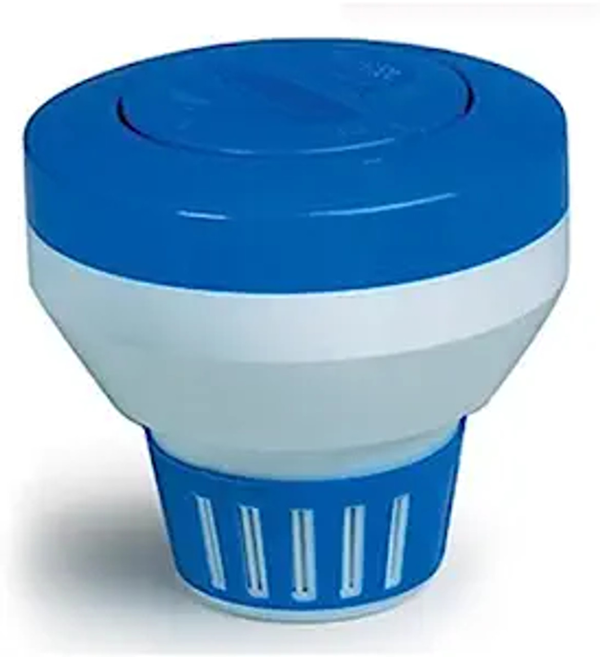 Introducing the 330 Floating Chemical Dispenser – the ultimate poolside companion that keeps your water sparkling clean while adding a splash of wit and charm! Crafted with linear polyethylene construction and foam-filled for buoyancy, this buoyant buddy is here to revolutionize your pool maintenance routine.

With its clever twist lock cap, say goodbye to fumbling around with cumbersome lids. Our dispenser ensures a secure seal, preventing any unwanted leaks or spills. And that's not all! The adjustable control ring lets you take charge of your chemical distribution, giving you the power to customize your pool's pH levels with just a simple twist.

Hold onto your swim trunks because here comes the best part – the 330 Floating Chemical Dispenser can accommodate up to six 3-inch tablets or a whopping 3 pounds of 1-inch tablets! It's like having a secret stash of pool magic at your fingertips. Simply load it up with your preferred chlorine tablets, sit back, and let this buoyant beauty work its chemical balancing wonders.

Imagine your pool party guests' delight as they spot this sleek and practical device, effortlessly gliding across the water's surface like a poolside superstar. They'll marvel at the clarity of your water and the hassle-free maintenance routine you've mastered. The 330 Floating Chemical Dispenser truly elevates your pool experience to legendary status.

So why settle for ordinary when you can have extraordinary? Dive into a world of effortless pool maintenance and enjoy the beauty of crystal-clear water with the 330 Floating Chemical Dispenser. Get ready to make a splash, because clean, well-balanced water is just a twist away!