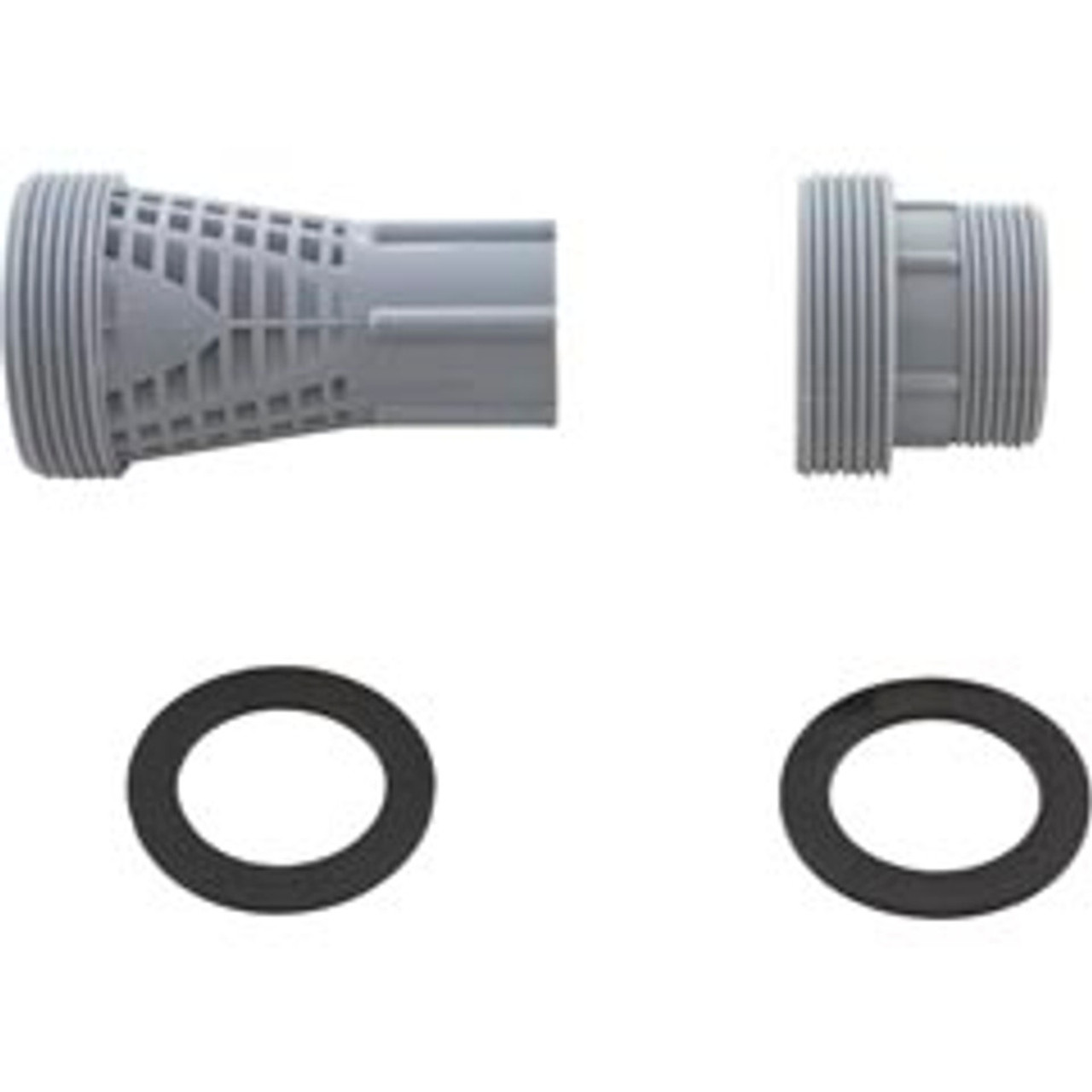 Introducing the Game 40mm Long/Short Connector Kit: the ultimate solution for unleashing the power of your pool system! Whether you're a proud owner of an INTEX®, GENERAL FOAMT M, or BESTWAY® pool, this kit is here to make your swimming experience smoother than ever before.

Why settle for standard when you can upgrade to extraordinary? This kit, featuring the magnificent OPTIMUS #3300-541 and the GAME #4K8001, is designed to bring innovation to your pool game. Say goodbye to the limitations of your old hoses and embrace the freedom of a 40mm hose connected to standard 1-1/2" ports.

Inside this treasure trove of aquatic awesomeness, you'll find an ensemble of parts hand-picked for perfection. Let's take inventory, shall we?

First up, we have the I3001 Long INTEX Connector, boasting an impressive 1" FPT x 40MM MPT. It's the bridge between your filter system and the hose of destiny. With this connector in your arsenal, water will flow through your pool like a well-choreographed dance.

But wait, there's more! Feast your eyes on the I3002 Flat Connector Gasket. This little hero ensures a tight seal, preventing any watery shenanigans from escaping. Your pool will thank you for this extra layer of protection.

Now, let's meet the I3003 Short INTEX Connector, the 1-1/2" MPT x 40MM MPT wonder. This master of adaptability connects effortlessly to your pump's hair and lint cover. It's a match made in pool heaven. And with the 40mm hose union nut tightly in place, you can bid farewell to leaks and welcome the smooth flow of water with open arms.

Last but not least, we have the I3004 1-1/4" O-ring, the unsung hero of this aquatic adventure. It ensures that no water escapes from unwanted gaps, keeping your pool system watertight and ready for action.

With this kit, your pool will be transformed into a water wonderland, where crystal-clear waters meet efficiency and innovation. Dive into the future of pool connectivity and let the Game 40mm Long/Short Connector Kit revolutionize the way you experience your swimming oasis. Trust us, your pool will thank you.

